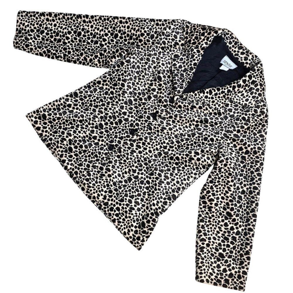 Vintage Fuzzy Leopard Print Animal Print 90's Ska Rock Gwen Stefani No Doubt era
